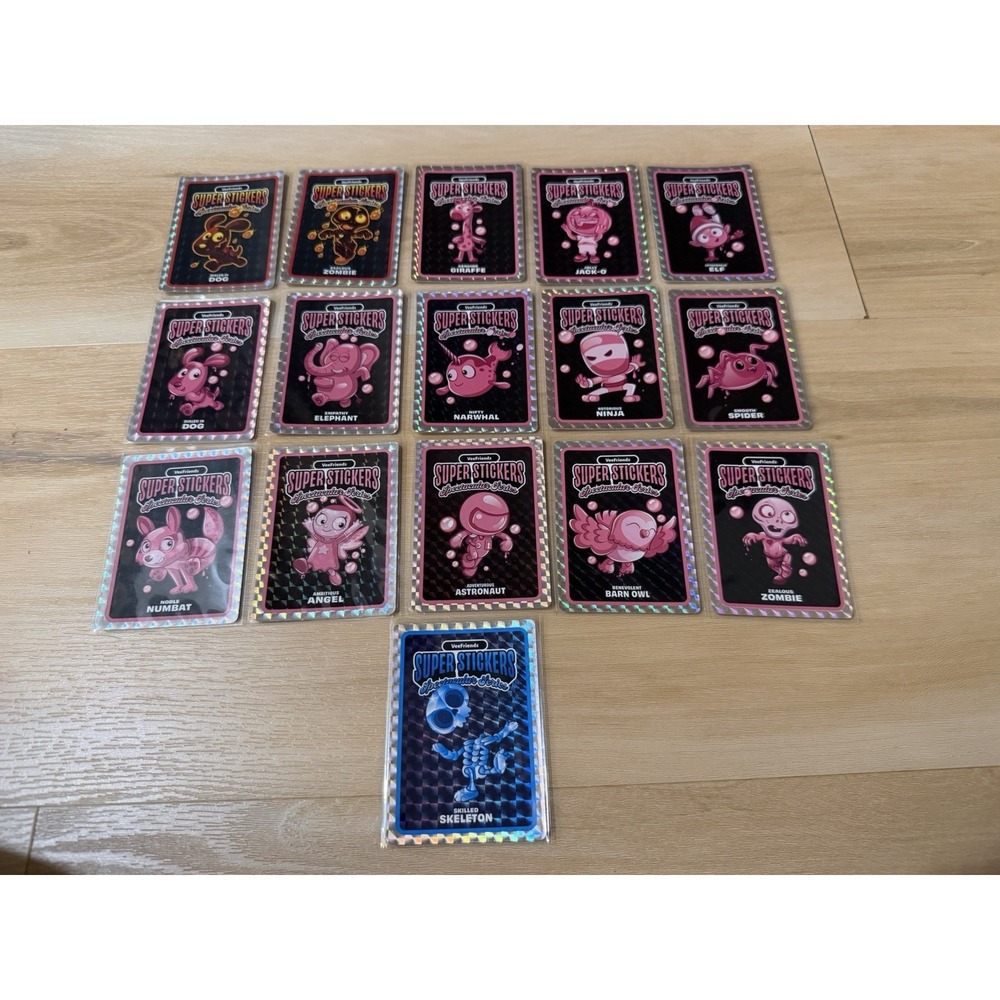 VeeFriends Super Stickers Lot Of 16 No Duplicates Lava Bubblegum‎ Diamond ZZ